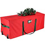 StorageMaid Christmas Tree Storage Bag – Waterproof Artificial Tree Storage Bag Fits Up to 7.5 Foot Disassembled Trees – Xmas Tree Box with Reinforced Carry Handles & Heavy Duty Zipper